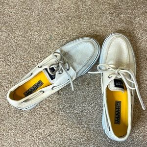 Sperry Top-Siders sequin off white shoes